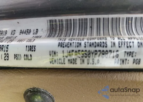 2000 Jeep Wrangler Sahara из США, поврежденный, VIN 1J4FA59S0YP798716